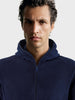 Men's Navy Blue Regular Fit Solid Casual Sweatshirt