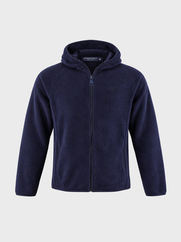 Men's Navy Blue Regular Fit Solid Casual Sweatshirt