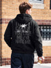 Men's Black Regular Fit Printed Casual Sweatshirt