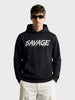 Men's Black Regular Fit Printed Casual Sweatshirt