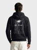 Men's Black Regular Fit Printed Casual Sweatshirt