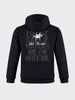 Men's Black Regular Fit Printed Casual Sweatshirt