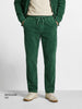 Men's Green Regular Fit Solid Casual Sweatpants