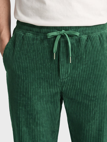 Men's Green Regular Fit Solid Casual Sweatpants
