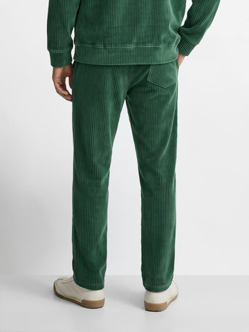Men's Green Regular Fit Solid Casual Sweatpants