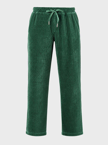 Men's Green Regular Fit Solid Casual Sweatpants