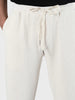 Men's White Regular Fit Solid Casual Sweatpants