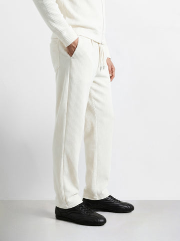 Men's White Regular Fit Solid Casual Sweatpants