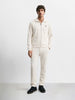 Men's White Regular Fit Solid Casual Sweatpants