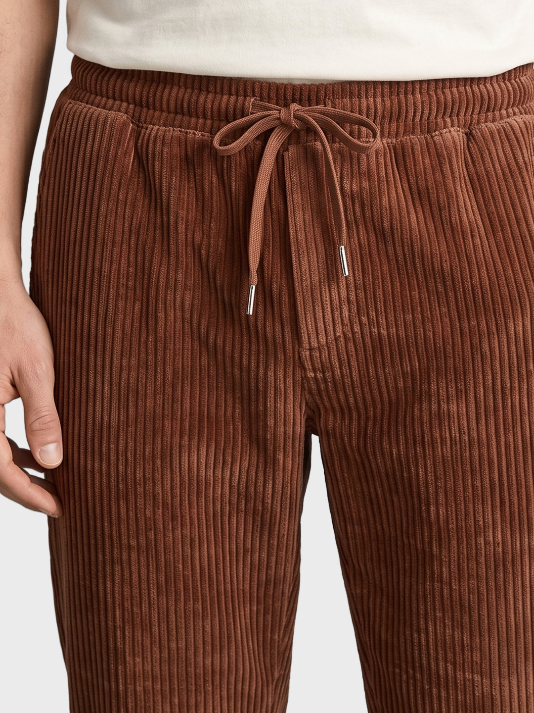 Men's Brown Regular Fit Solid Casual Sweatpants