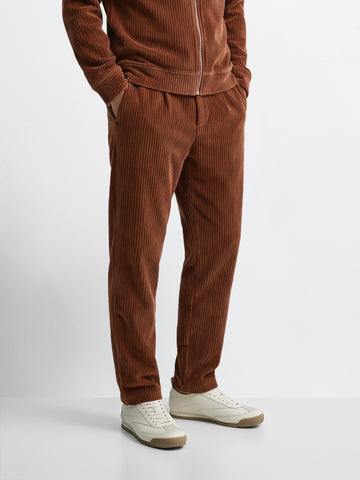 Men's Brown Regular Fit Solid Casual Sweatpants