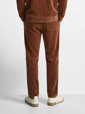 Men's Brown Regular Fit Solid Casual Sweatpants