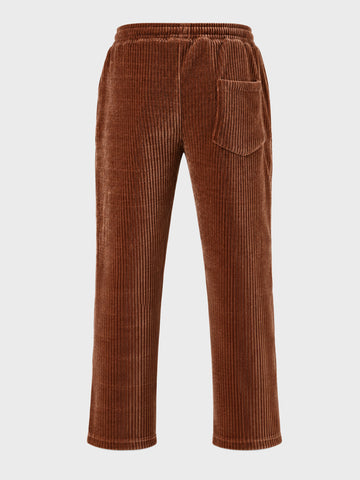 Men's Brown Regular Fit Solid Casual Sweatpants