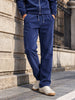 Men's Navy Blue Regular Fit Solid Casual Sweatpants