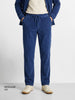 Men's Navy Blue Regular Fit Solid Casual Sweatpants