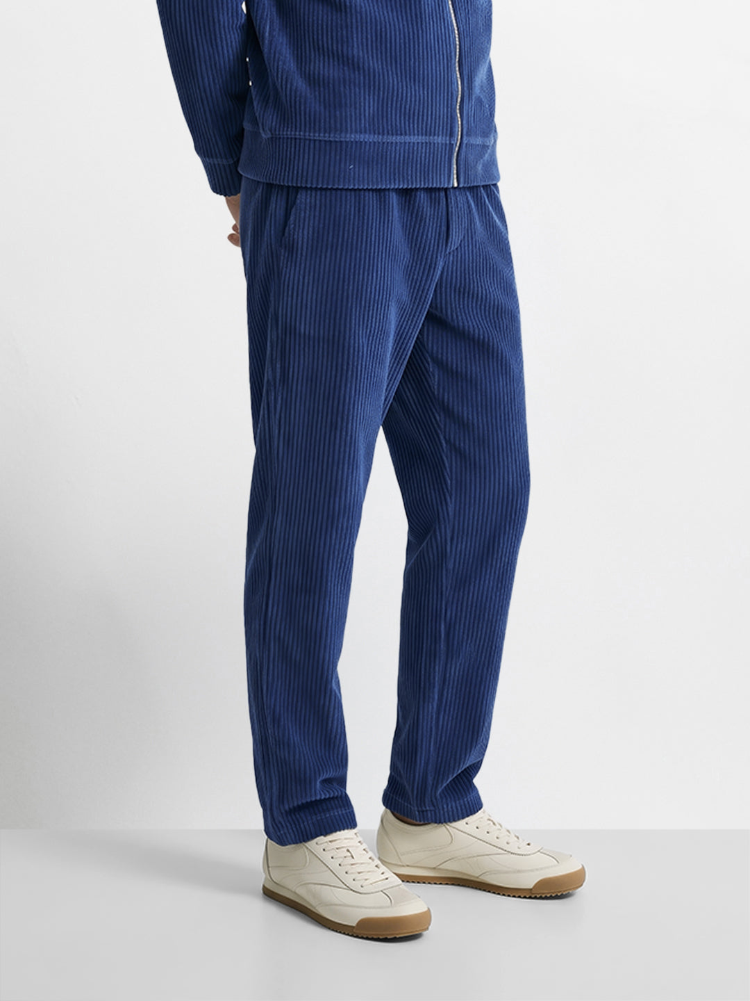 Men's Navy Blue Regular Fit Solid Casual Sweatpants