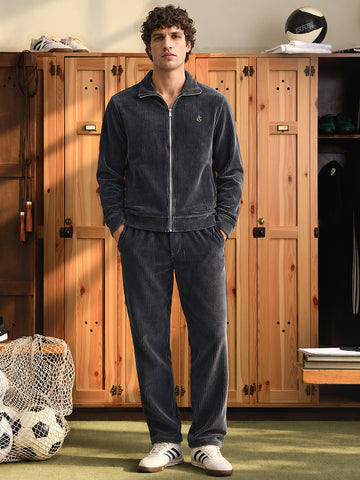 Men's Black Regular Fit Solid Casual Sweatpants
