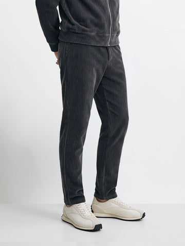 Men's Black Regular Fit Solid Casual Sweatpants