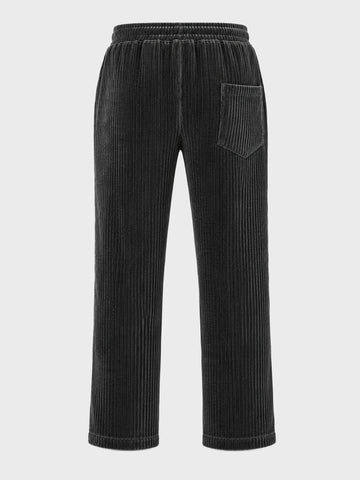Men's Black Regular Fit Solid Casual Sweatpants