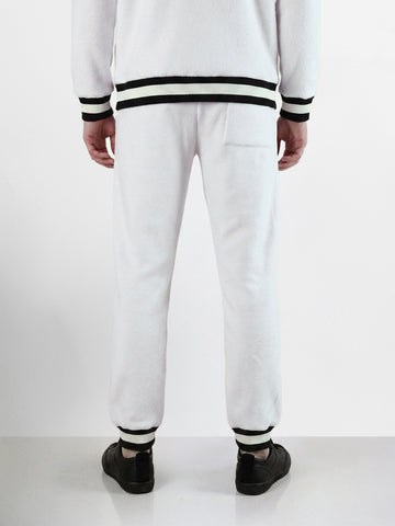 Men's White Regular Fit Solid Casual Sweat Pant