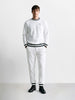 Men's White Regular Fit Solid Casual Sweat Pant