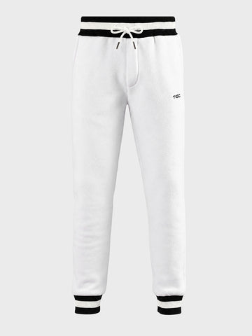 Men's White Regular Fit Solid Casual Sweat Pant