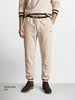 Men's Beige Regular Fit Solid Casual Sweat Pant