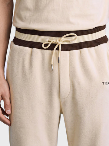 Men's Beige Regular Fit Solid Casual Sweat Pant