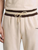 Men's Beige Regular Fit Solid Casual Sweat Pant