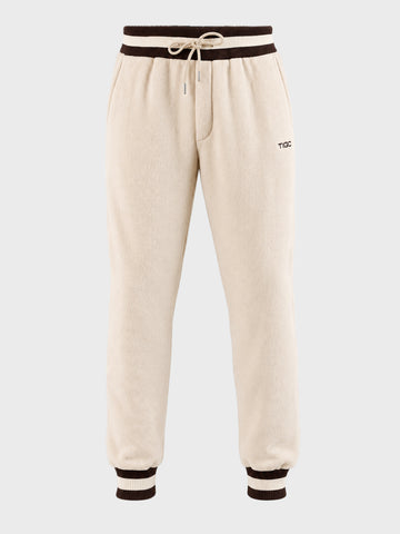 Men's Beige Regular Fit Solid Casual Sweat Pant