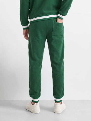 Men's Green Regular Fit Solid Casual Sweatpants