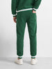 Men's Green Regular Fit Solid Casual Sweatpants