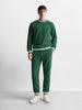 Men's Green Regular Fit Solid Casual Sweatpants