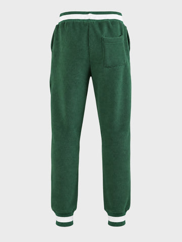 Men's Green Regular Fit Solid Casual Sweatpants