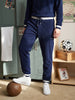 Men's Navy Blue Regular Fit Solid Casual Sweat Pant