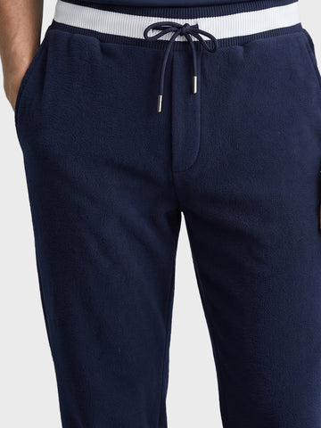 Men's Navy Blue Regular Fit Solid Casual Sweat Pant