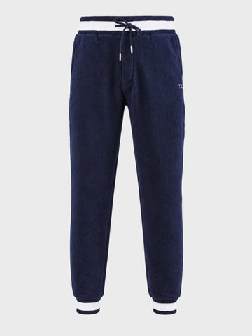 Men's Navy Blue Regular Fit Solid Casual Sweat Pant