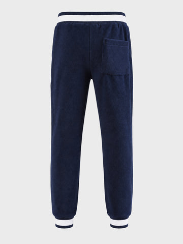 Men's Navy Blue Regular Fit Solid Casual Sweat Pant