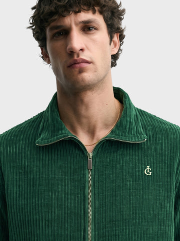 Men's Green Regular Fit Solid Casual Sweatshirt