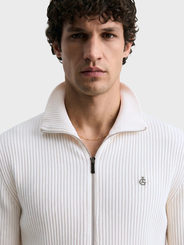 Men's Off White Regular Fit Solid Casual Sweatshirt