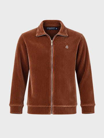 Men's Brown Regular Fit Solid Casual Sweatshirt