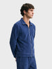 Men's Navy Blue Regular Fit Solid Casual Sweatshirt
