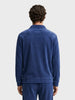 Men's Navy Blue Regular Fit Solid Casual Sweatshirt