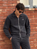 Men's Black Regular Fit Solid Casual Sweatshirt