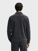 Men's Black Regular Fit Solid Casual Sweatshirt