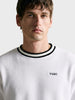 Men's White Regular Fit Solid Casual Sweatshirt