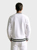 Men's White Regular Fit Solid Casual Sweatshirt