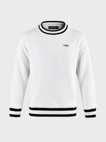 Men's White Regular Fit Solid Casual Sweatshirt