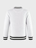 Men's White Regular Fit Solid Casual Sweatshirt