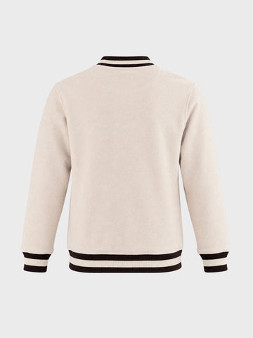 Men's Beige Regular Fit Solid Casual Sweatshirt
